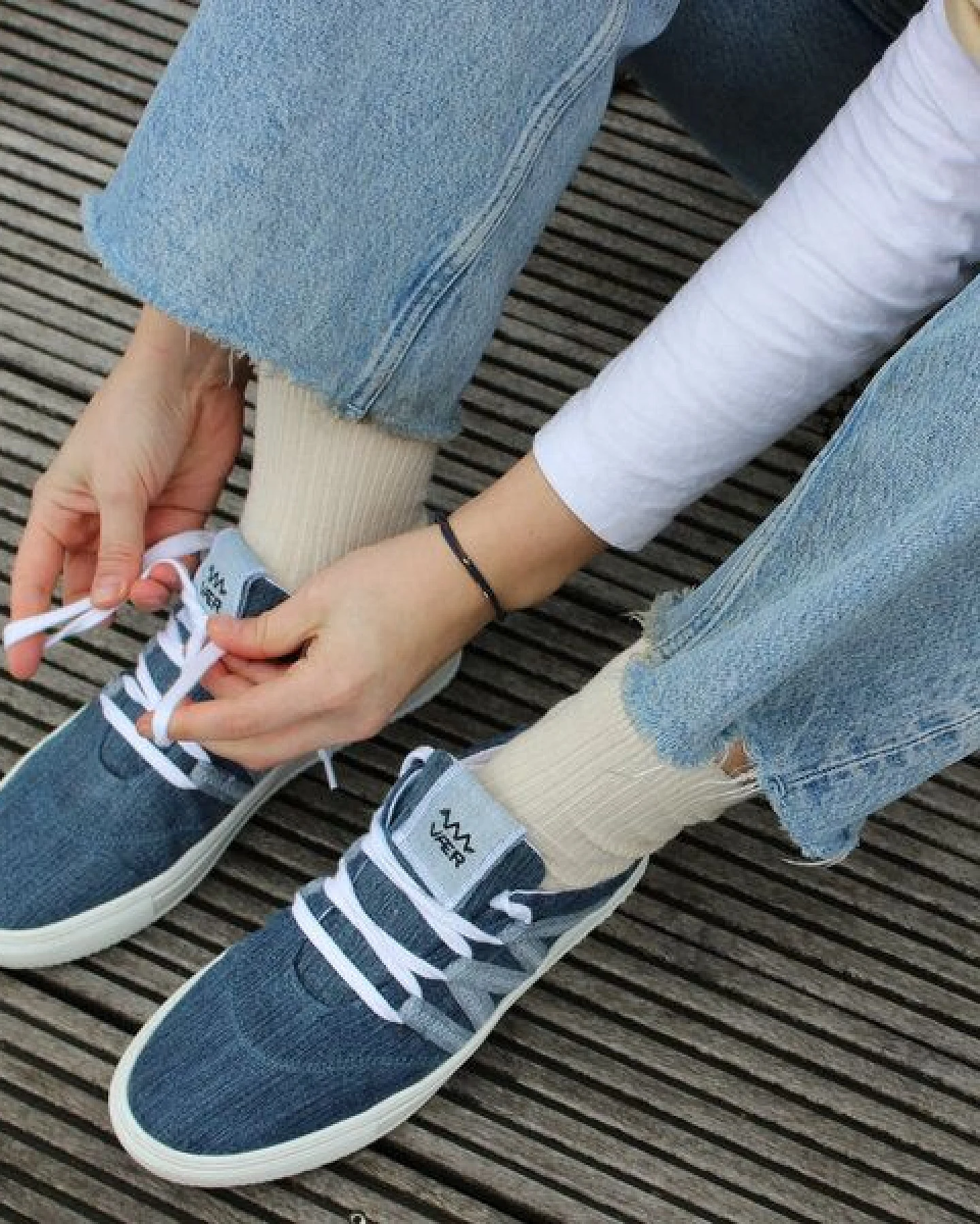 VAER Nachhaltiger Sneaker: Recycled / Upcycled / Zirkulär / Vegan - Blue Phoenix – Ansicht 2
