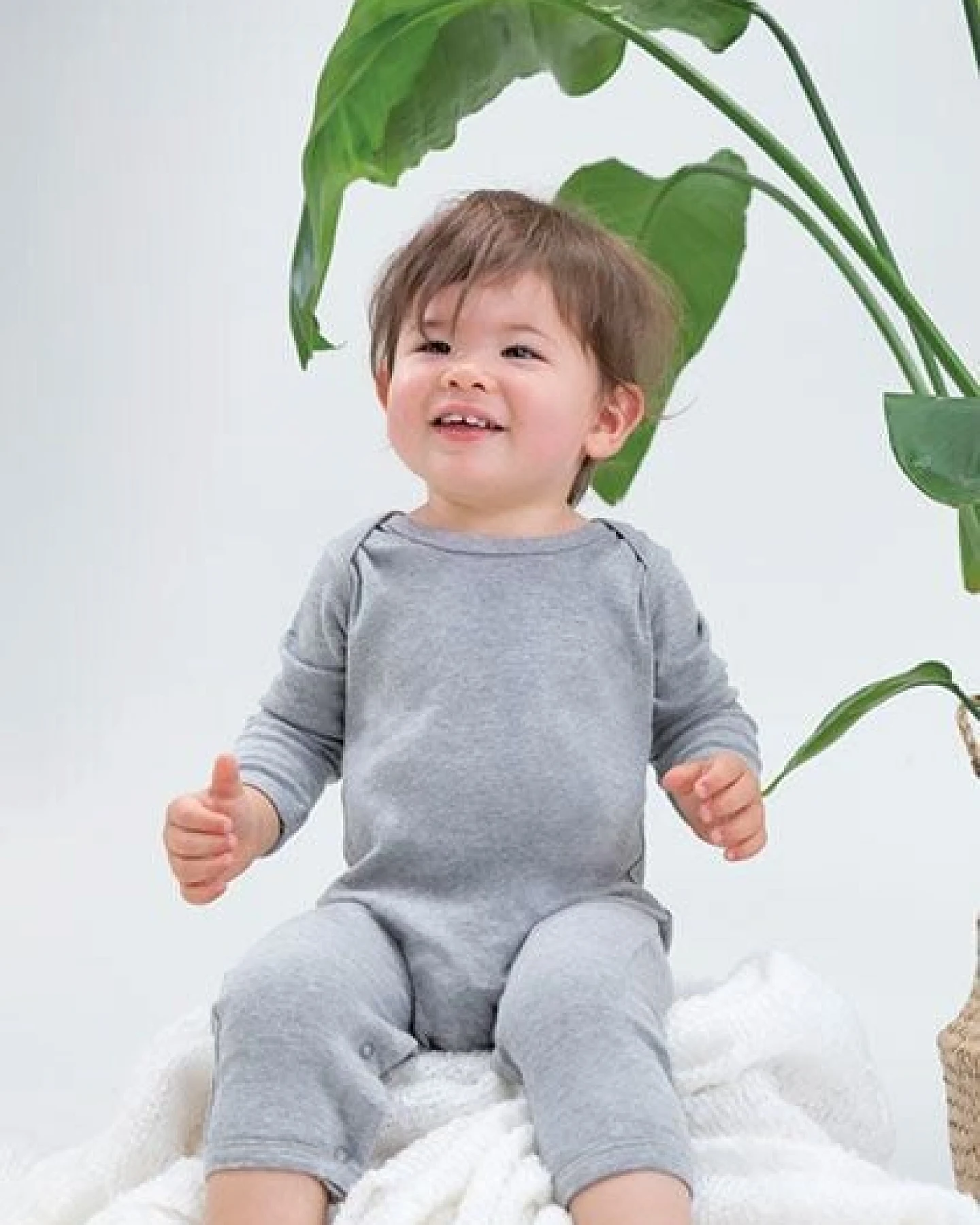 Babybugz Baby Langarm Strampelanzug Jumpsuite Vegan Bio Baumwolle – Ansicht 2