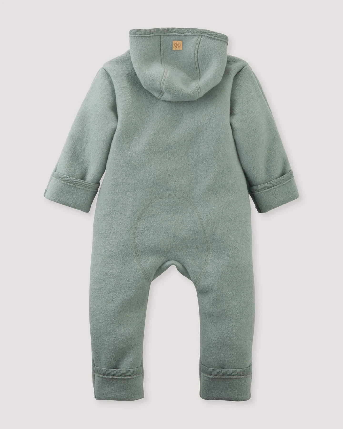 hessnatur Baby Wollwalk Overall aus Bio-Merinowolle - grün - Größe 98 – Ansicht 2