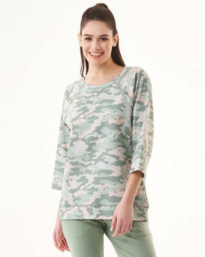 ORGANICATION Sweatshirt aus Bio-Baumwolle mit Camouflage-Muster