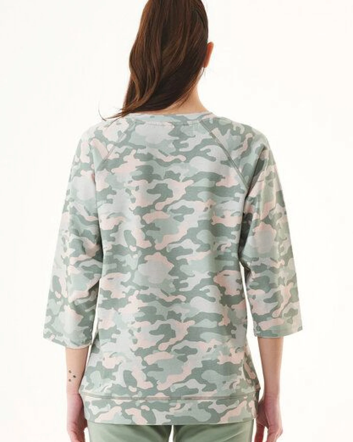 ORGANICATION Sweatshirt aus Bio-Baumwolle mit Camouflage-Muster – Ansicht 4