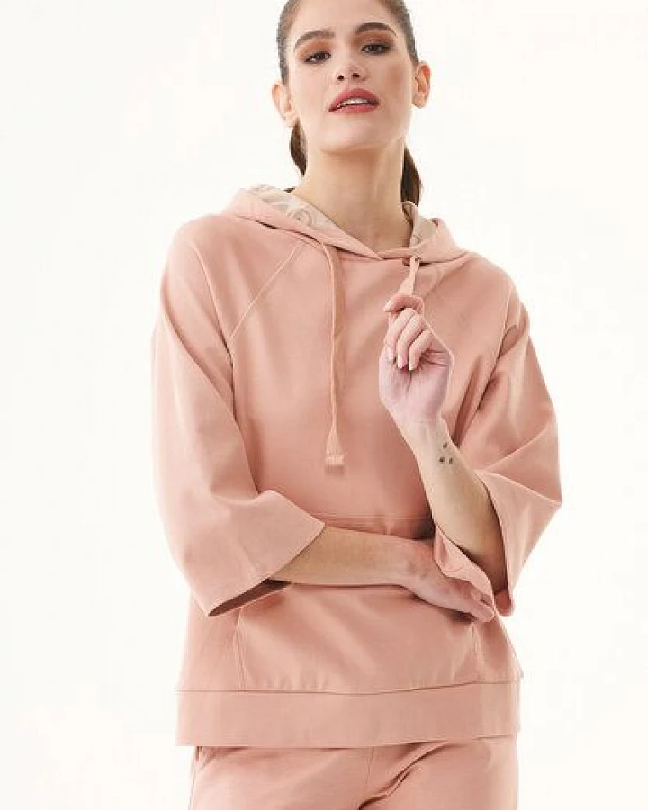 ORGANICATION 3/4 Arm Kapuzenpullover aus Bio-Baumwolle