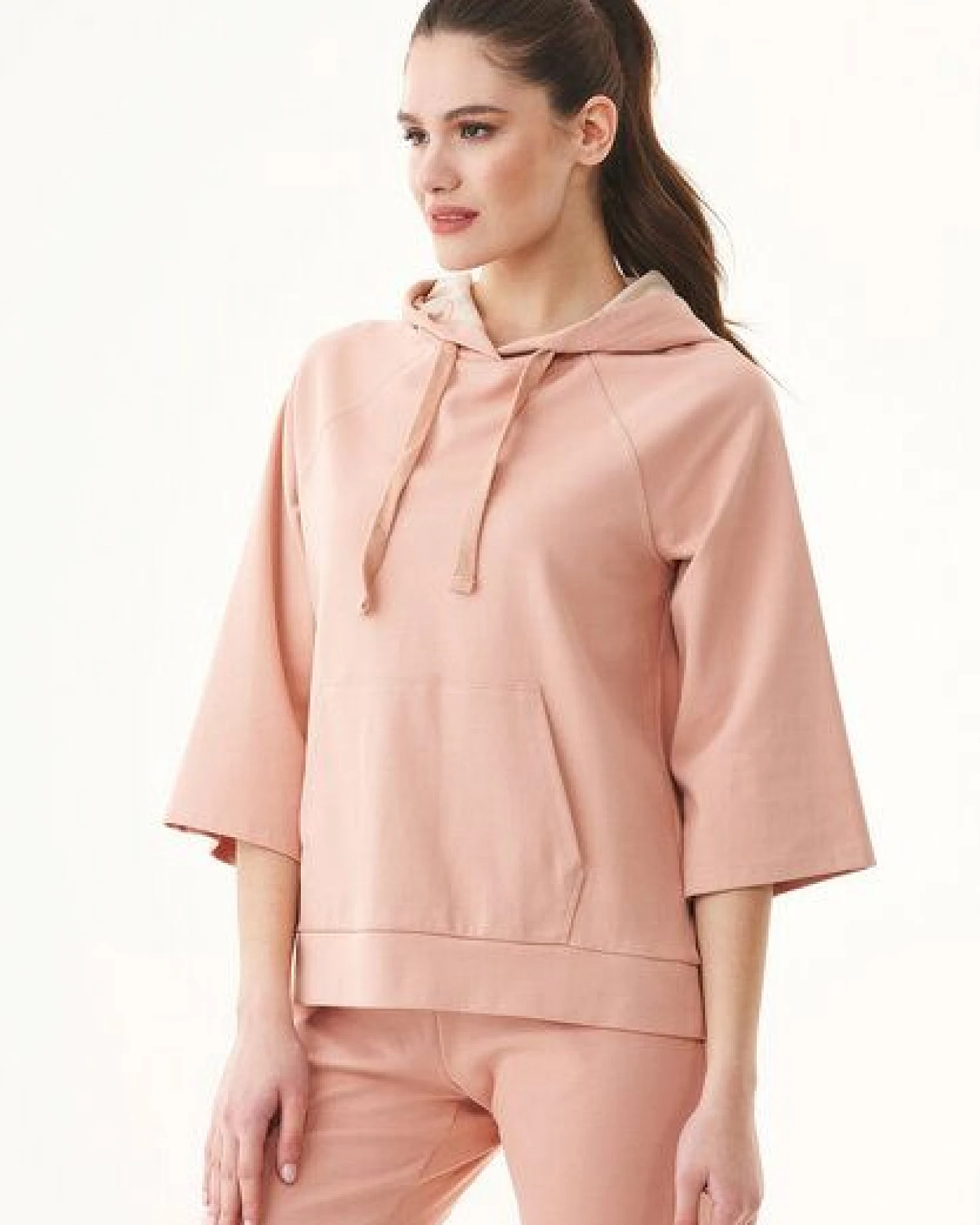 ORGANICATION 3/4 Arm Kapuzenpullover aus Bio-Baumwolle – Ansicht 3