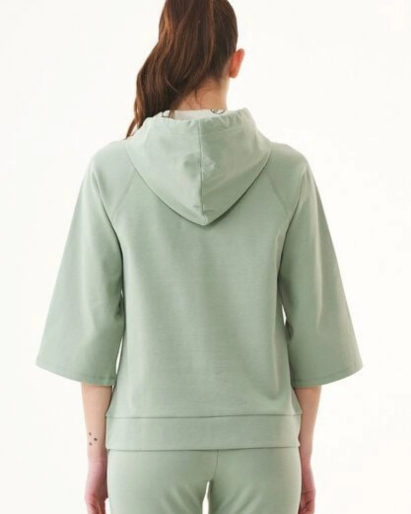 ORGANICATION 3/4 Arm Kapuzenpullover aus Bio-Baumwolle – Ansicht 4