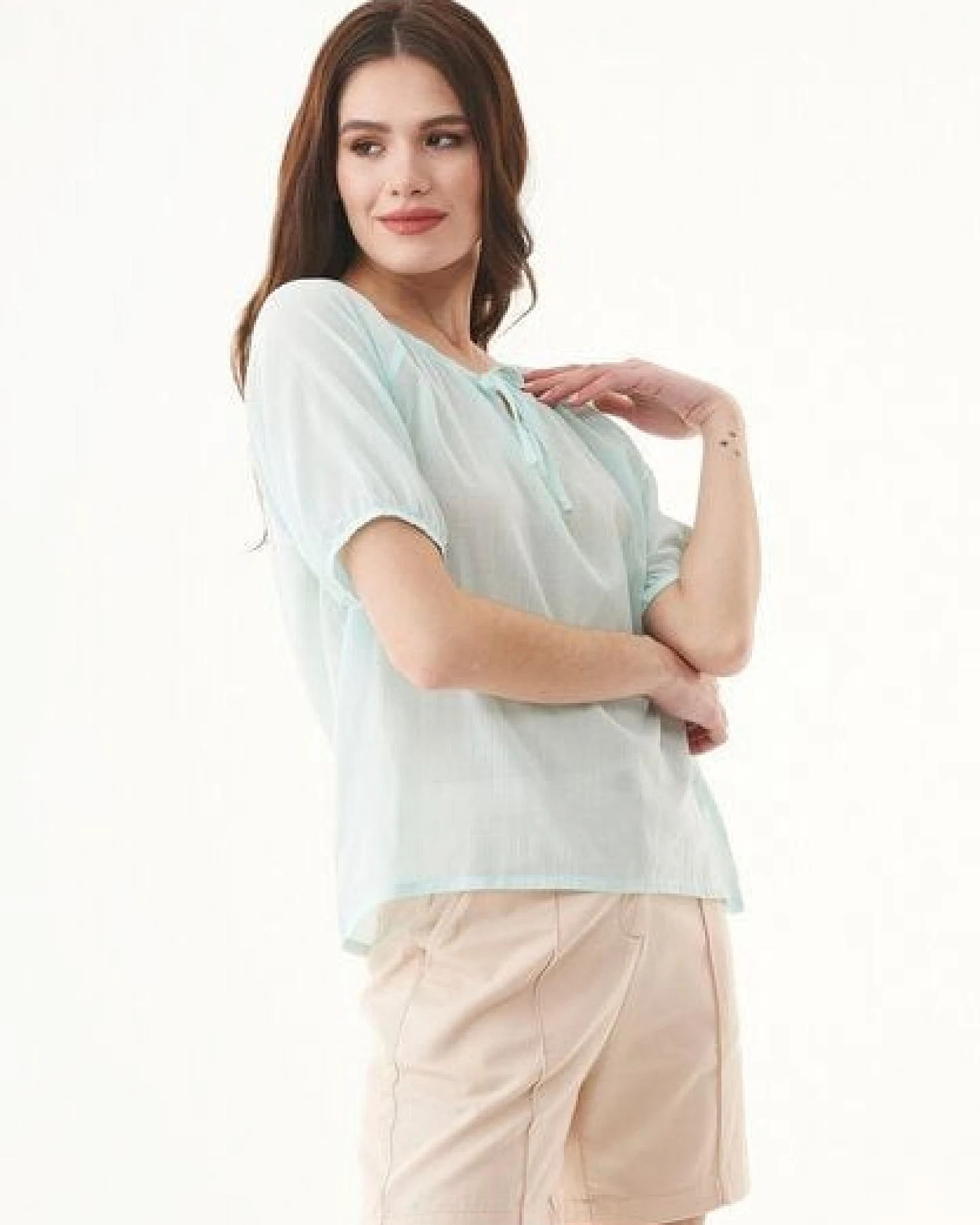 ORGANICATION Bluse aus Bio-Baumwoll-Voile – Ansicht 4