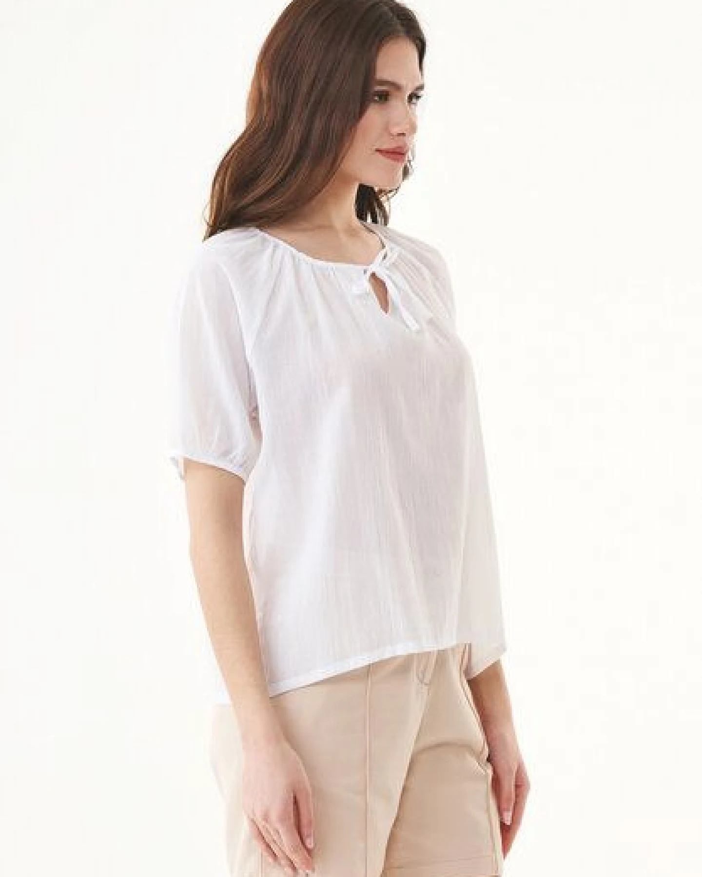 ORGANICATION Bluse aus Bio-Baumwoll-Voile – Ansicht 3
