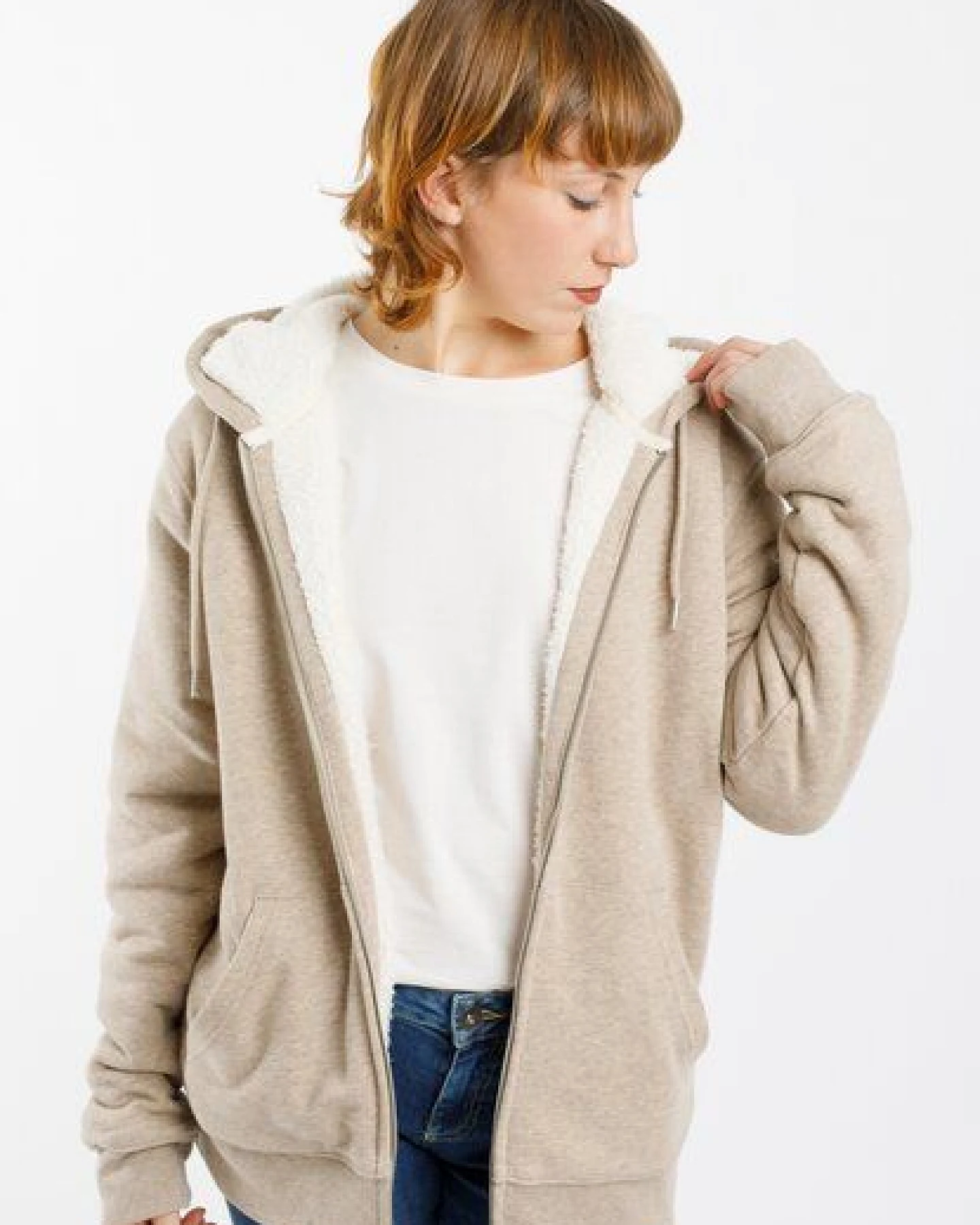 TORLAND Winter-Sweater mit Kapuze und Fleece-Futter HYGGER SHERPA – Ansicht 3