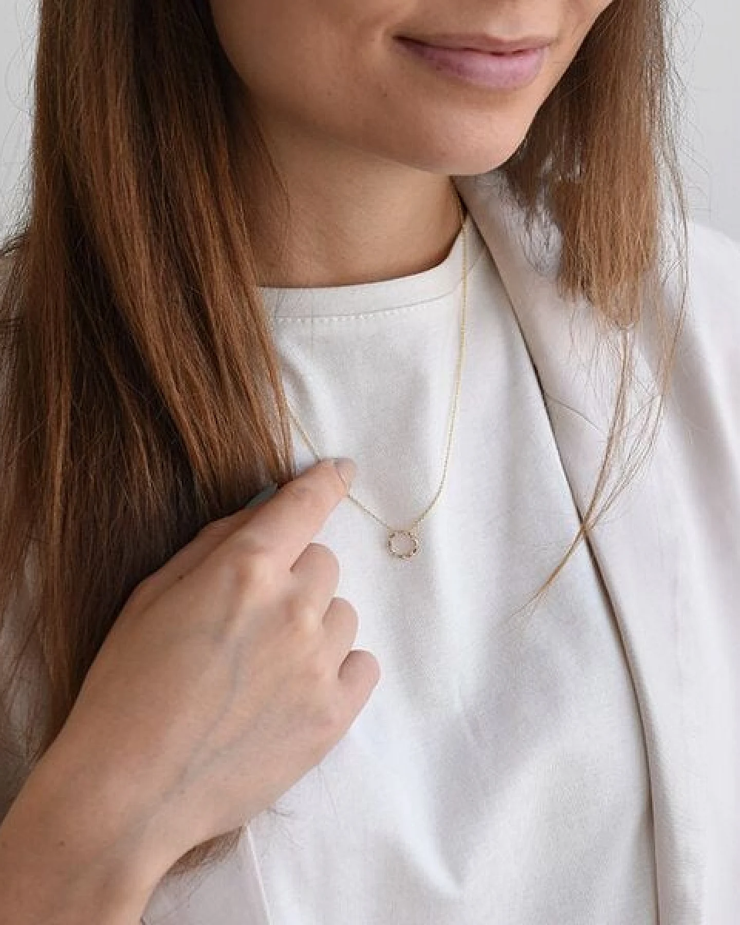 Eppi Goldener Karma-Anhänger mit Diamanten Heidi – Ansicht 3