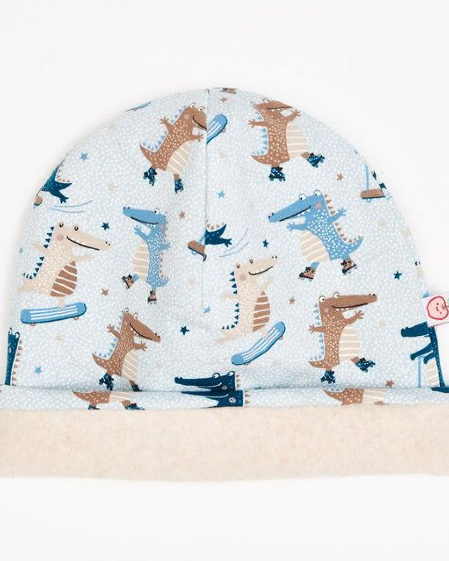 Cheeky Apple Bio-Beanie Mütze "Crocs on Wheels|Fleece Nude meliert" – Ansicht 3