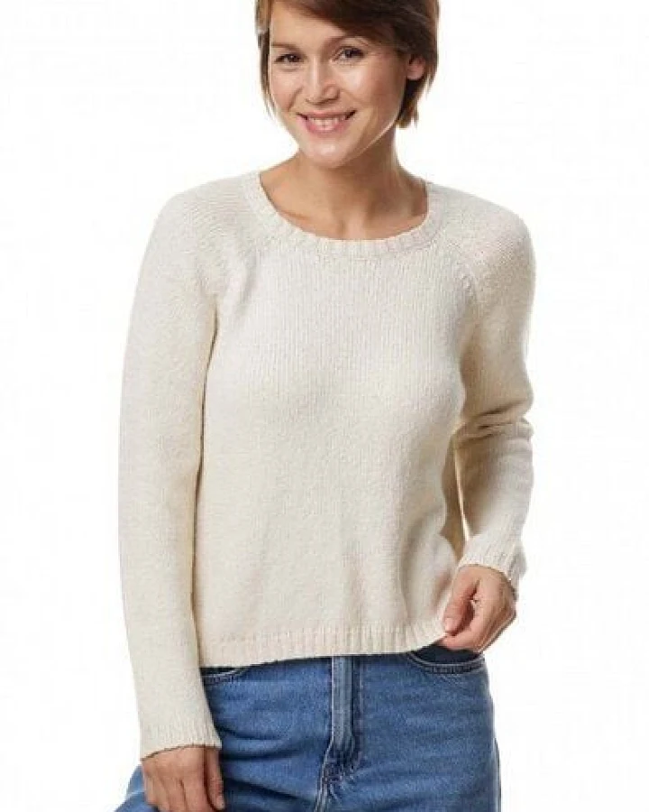 Apu Kuntur Alpaka Rundhals Pullover ELLA aus Baby Alpaka und Pima Baumwolle