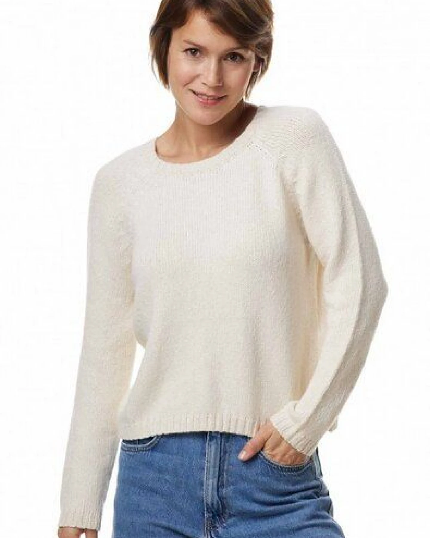Apu Kuntur Alpaka Rundhals Pullover ELLA aus Baby Alpaka und Pima Baumwolle – Ansicht 2