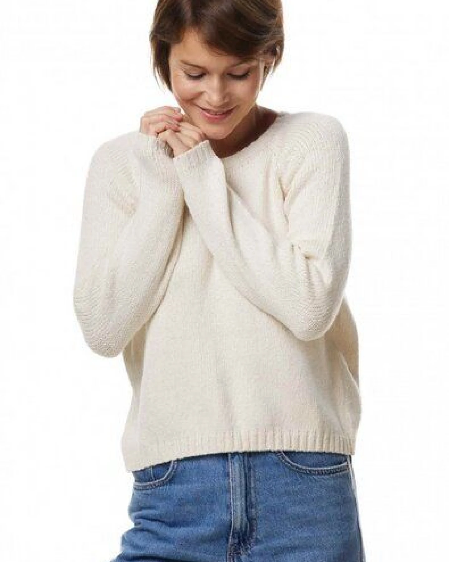 Apu Kuntur Alpaka Rundhals Pullover ELLA aus Baby Alpaka und Pima Baumwolle – Ansicht 3