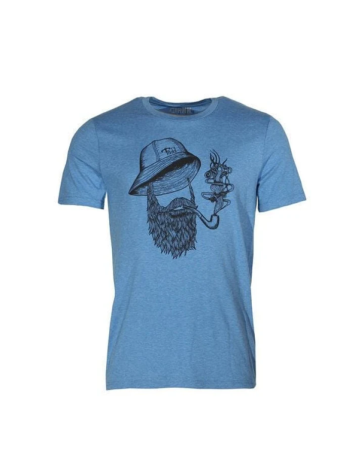 FÄDD Herren T-Shirt Rundhals aus Bio-Baumwolle "Der Unsichtbare" Blau