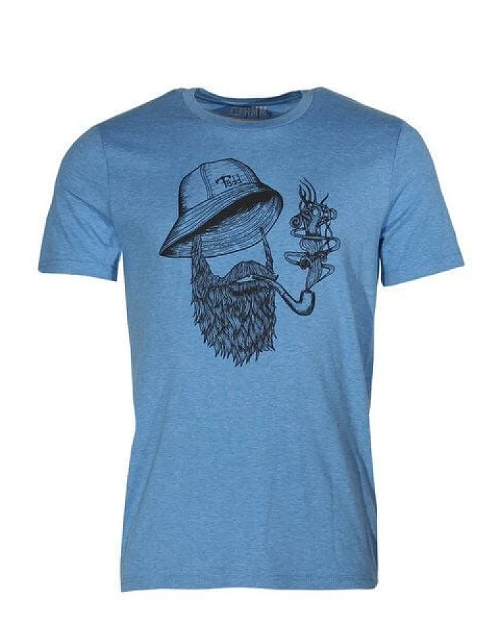 FÄDD Herren T-Shirt Rundhals aus Bio-Baumwolle "Der Unsichtbare" Blau