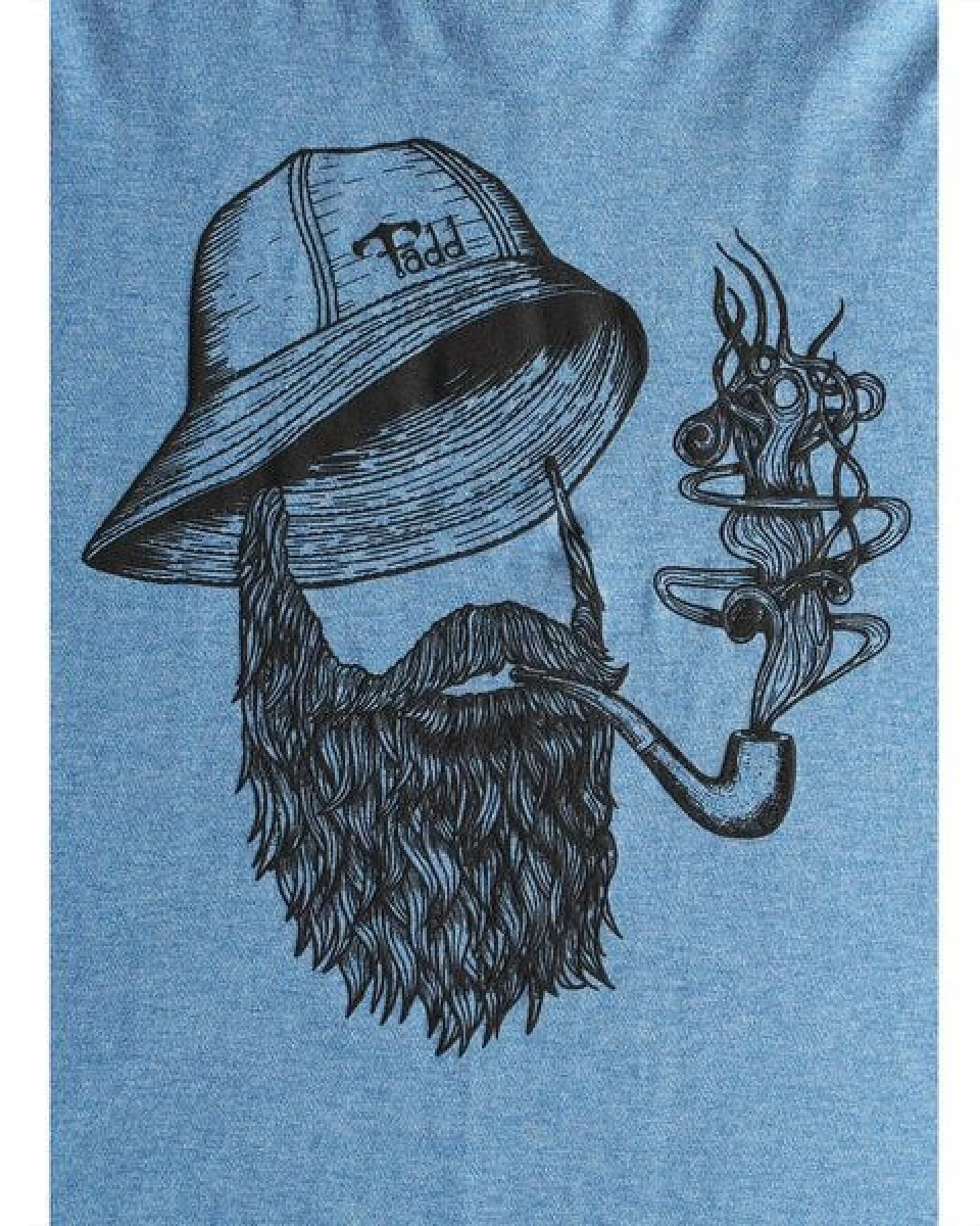 FÄDD Herren T-Shirt Rundhals aus Bio-Baumwolle "Der Unsichtbare" Blau – Ansicht 3