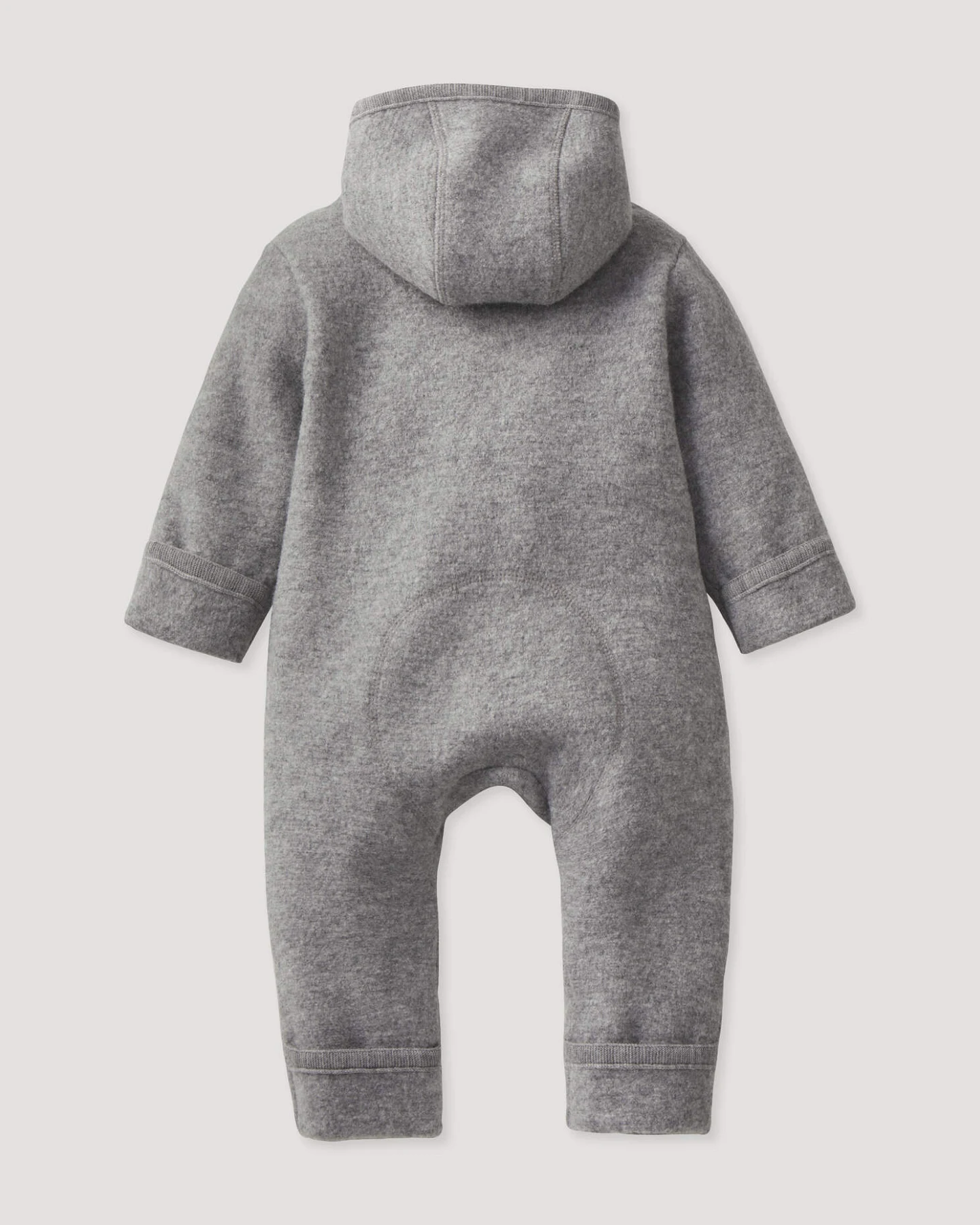 hessnatur Baby Wollwalk Overall aus Bio-Merinowolle - grau - Größe 50/56 – Ansicht 2