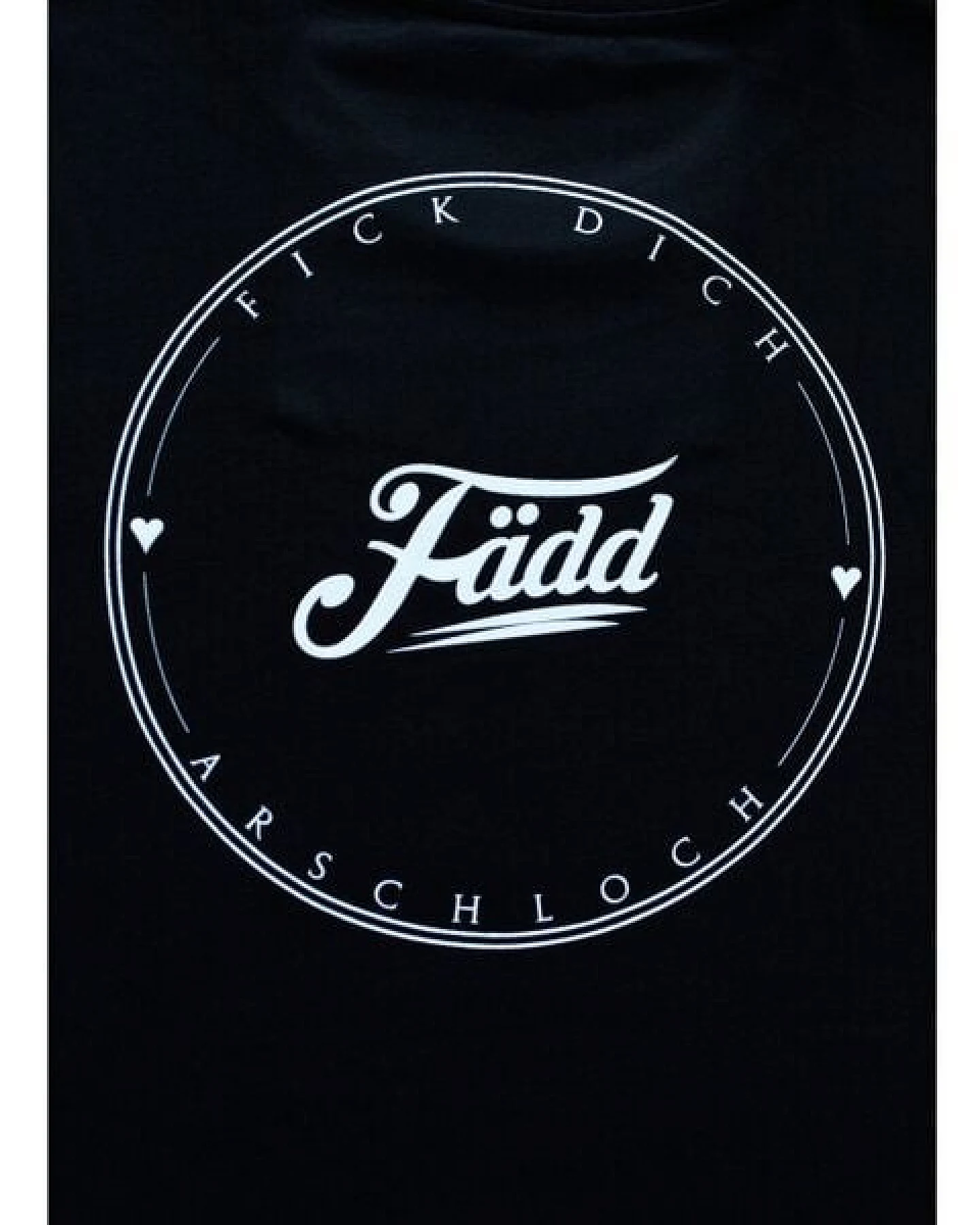 FÄDD Herren T-Shirt Rundhals aus Bio-Baumwolle "HDGDL" Schwarz – Ansicht 3