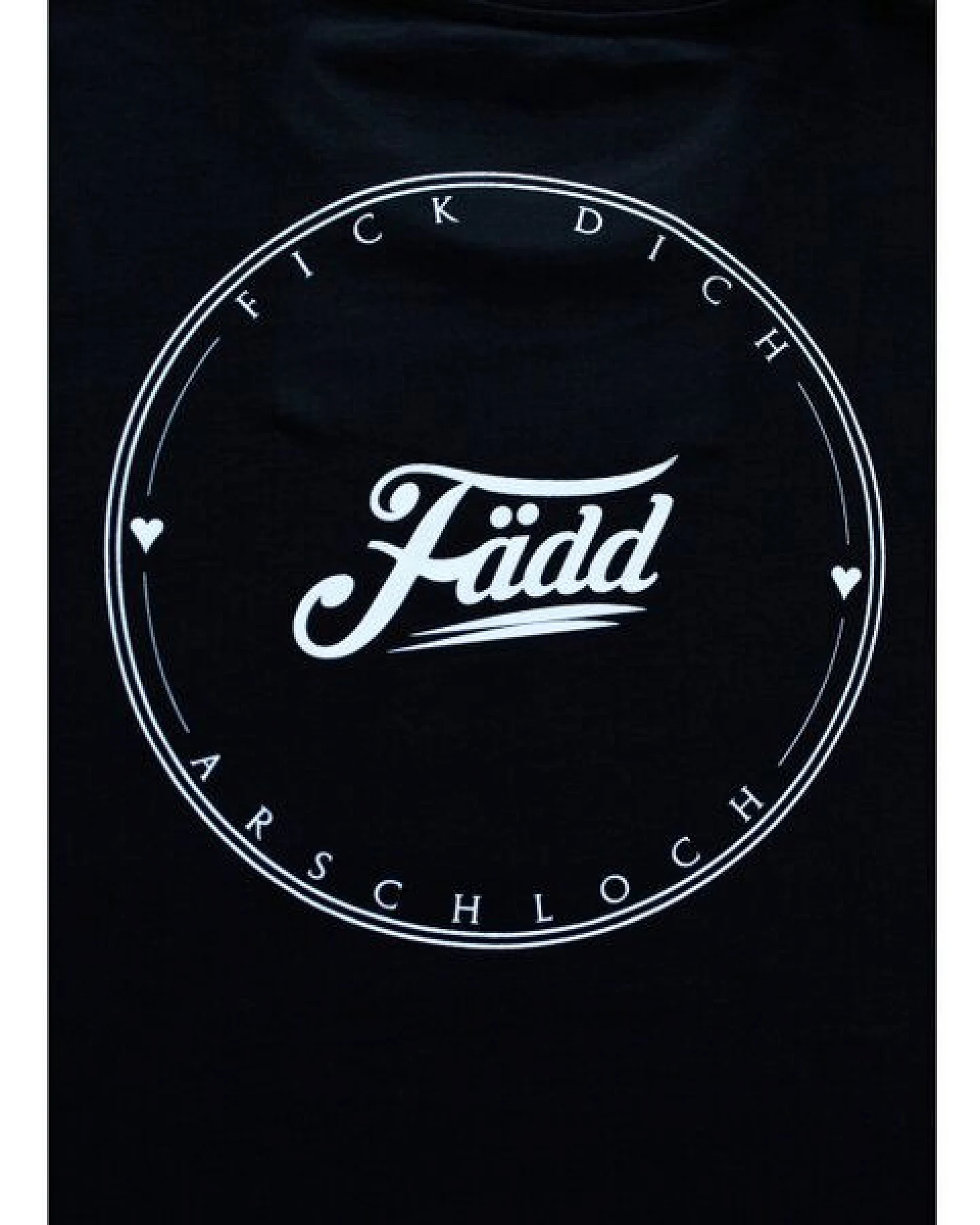 FÄDD Herren T-Shirt Rundhals aus Bio-Baumwolle "HDGDL" Schwarz – Ansicht 3
