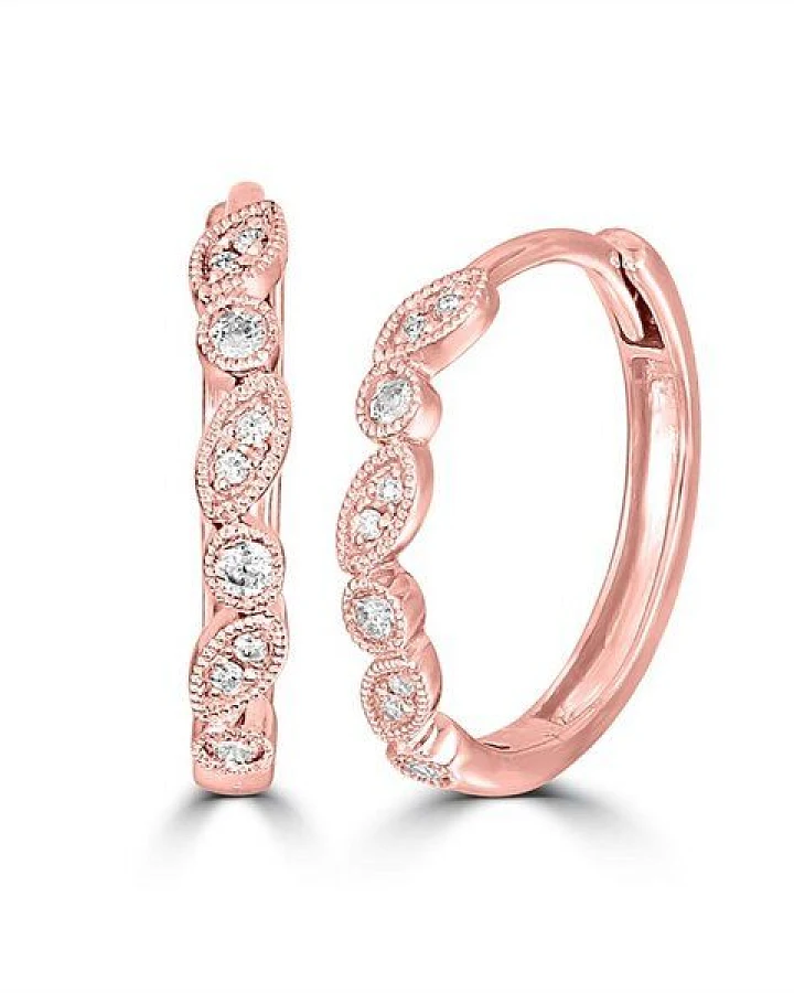 Eppi Silberne Ohrreifen mit Lab Grown Diamanten Veeti