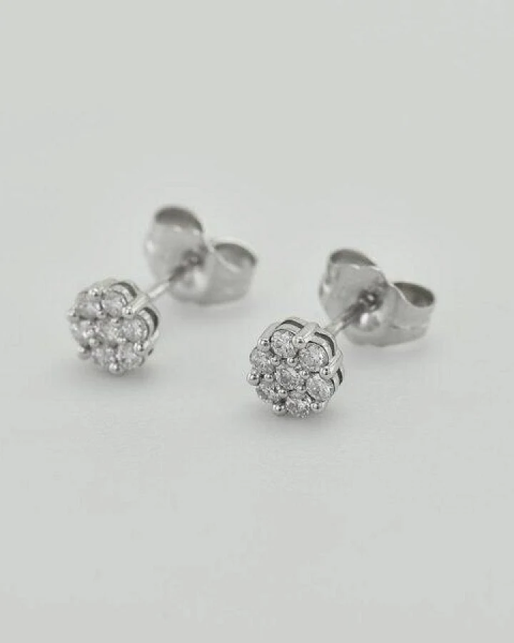 Eppi Silberne Ohrringe mit Lab Grown Diamanten Flowu