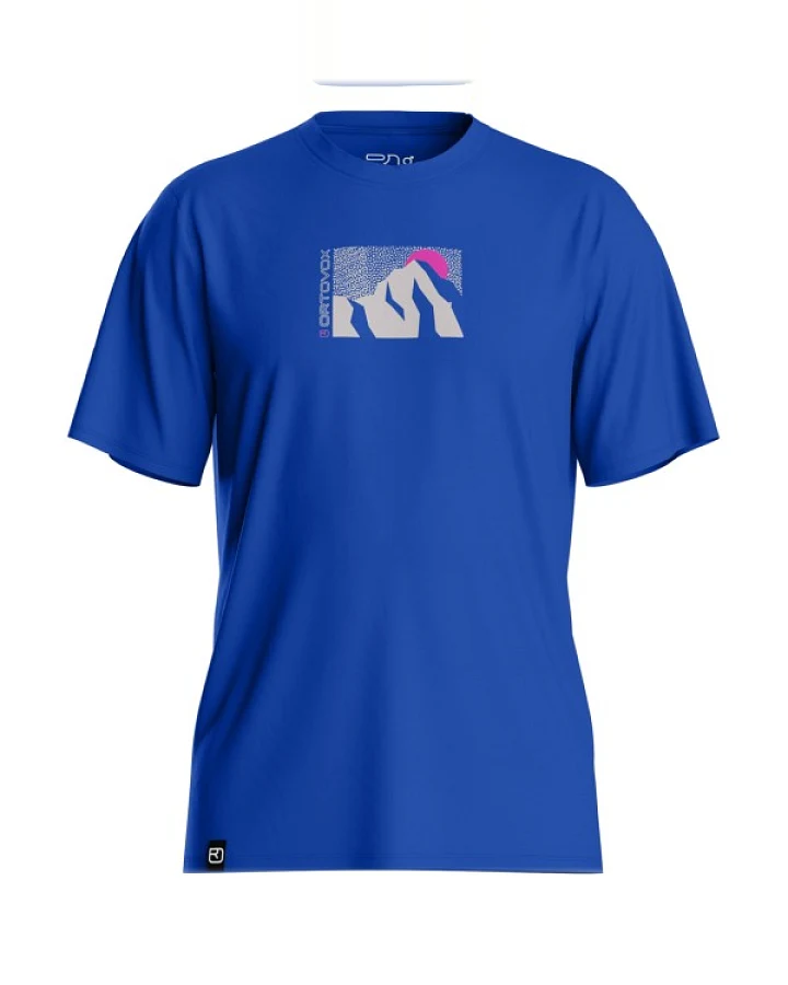 Ortovox - 120 Cool Tec Mountain Sun T-Shirt - Merinoshirt Gr S blau