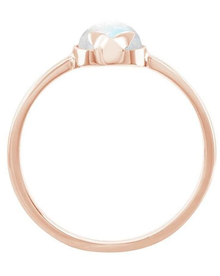 Eppi Goldener Ring mit Cabochon Mondstein Sophia