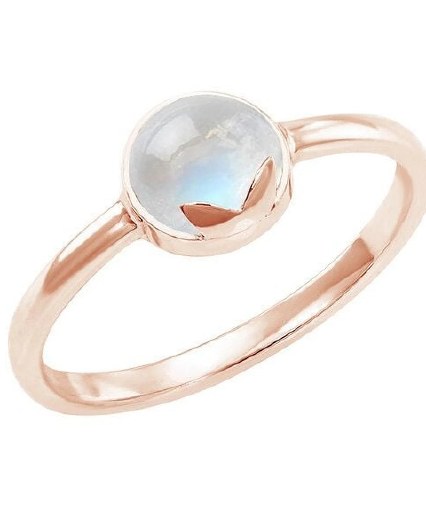 Eppi Goldener Ring mit Cabochon Mondstein Sophia – Ansicht 3