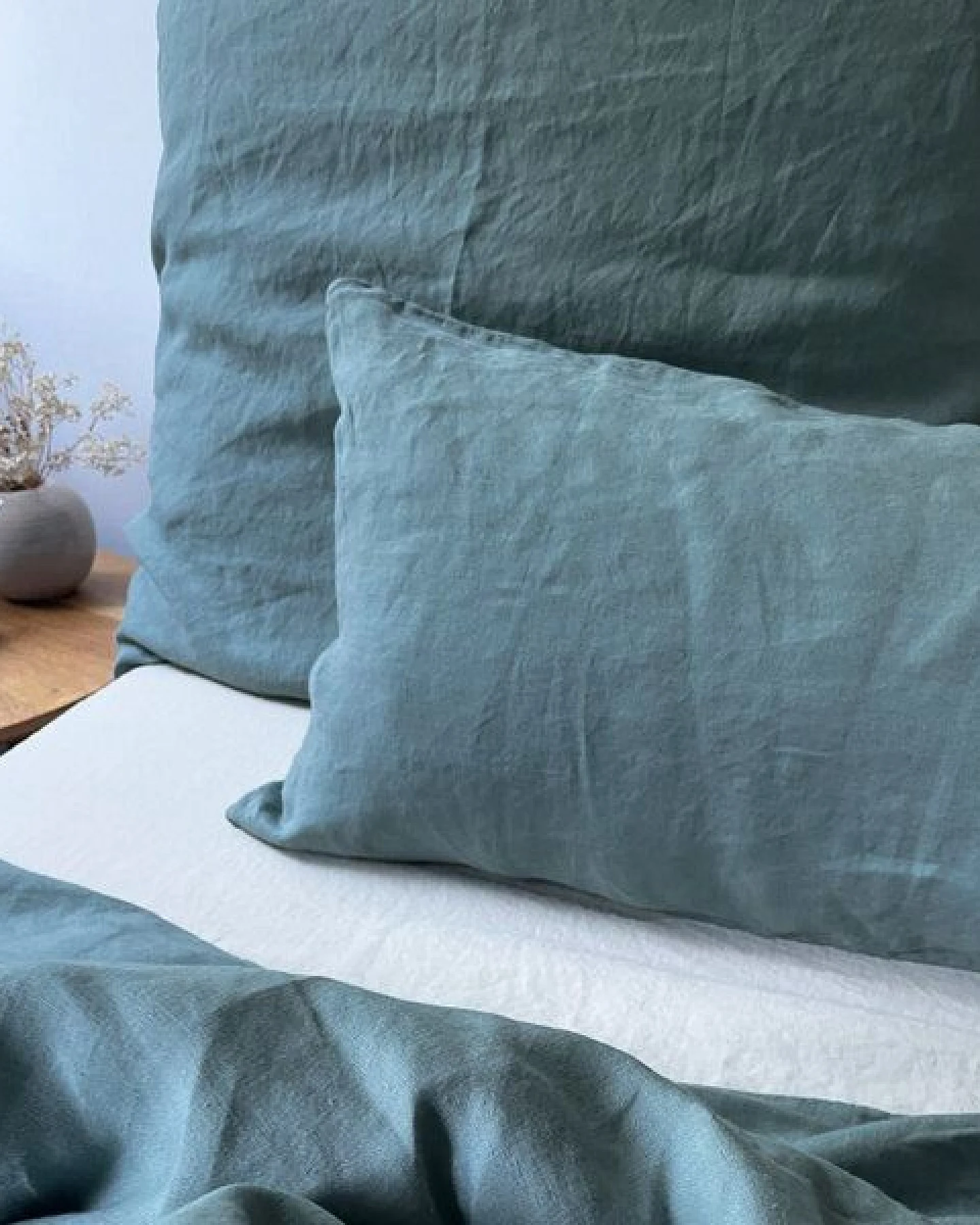 nordery Kopfkissenbezug - 100% europäisches Leinen - Stonewashed – Ansicht 2