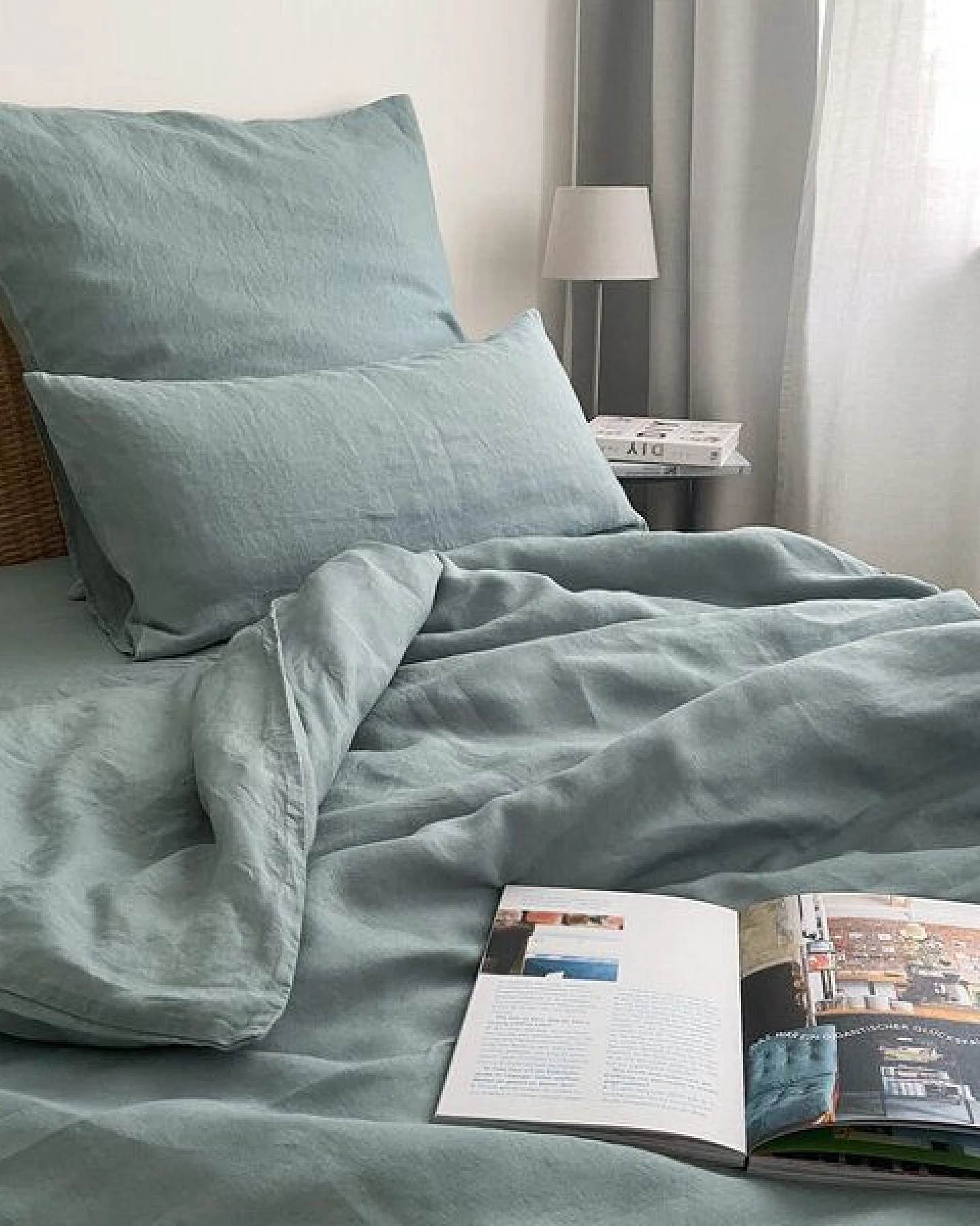 nordery Bettdeckenbezug - 100% europäisches Leinen - Stonewashed – Ansicht 2