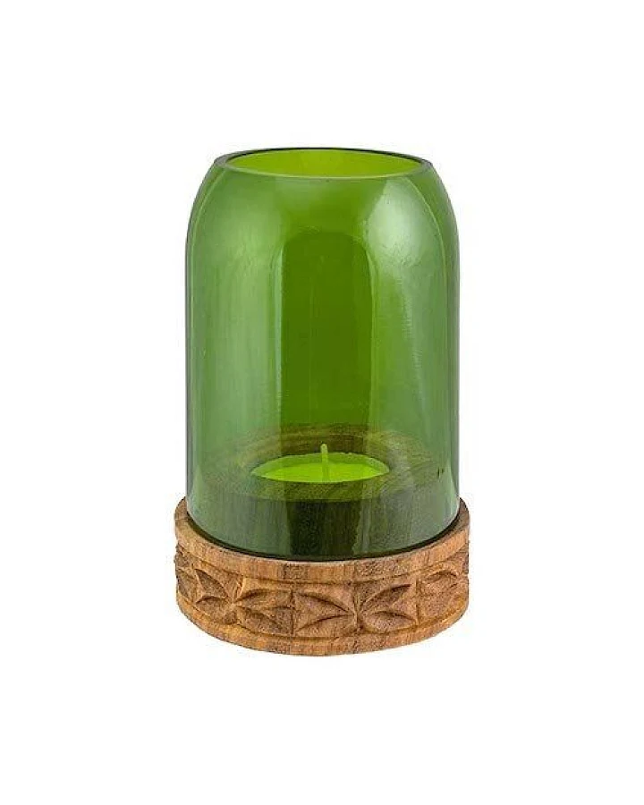 Recycling Windlicht - Mkongo Grün & Klar - Weinflasche - Chako Zanzibar