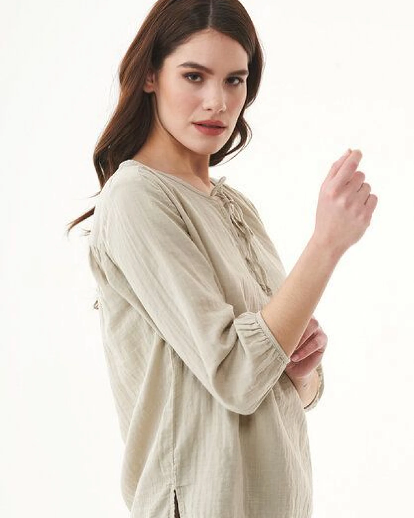 ORGANICATION Bluse aus Bio-Baumwolle – Ansicht 3