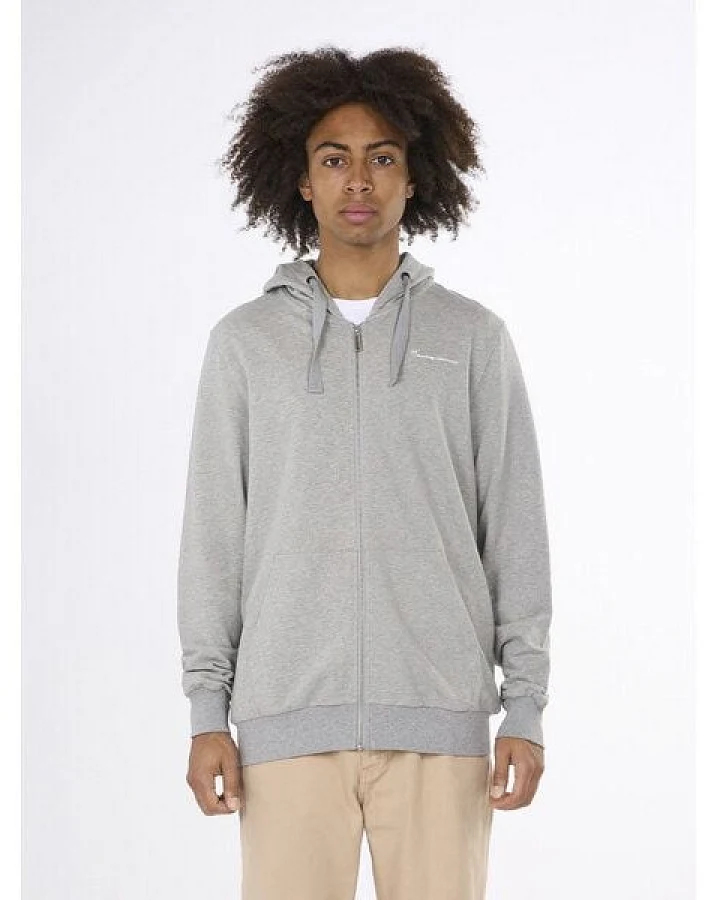 KnowledgeCotton Apparel Kapuzenjacke - Zip hood kangaroo trademark sweat - aus Bio-Baumwolle