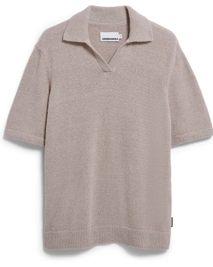 Produktseite: ARMEDANGELS - Boucle Knit - Polo-Shirt Gr S grau