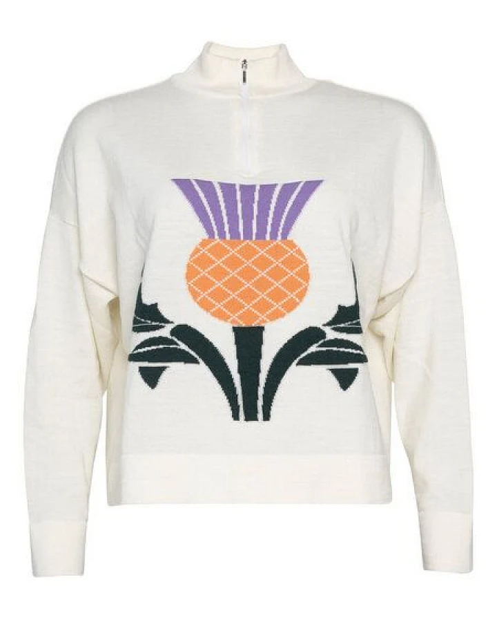WOOLISH Pullover - Thistle lukuga meriino