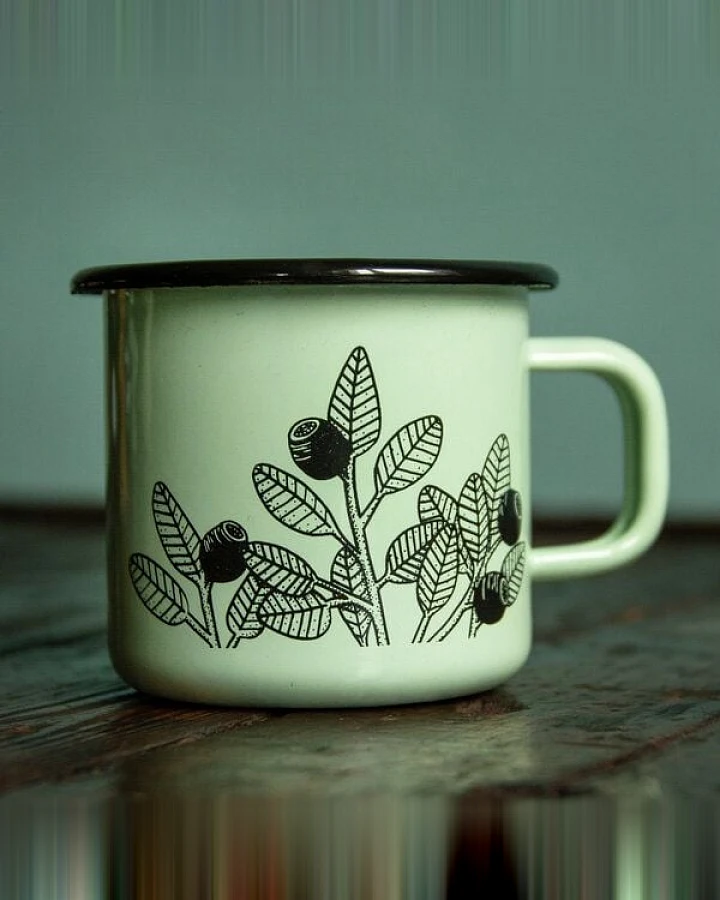 Cmig Emaille Tasse Blaubeeren