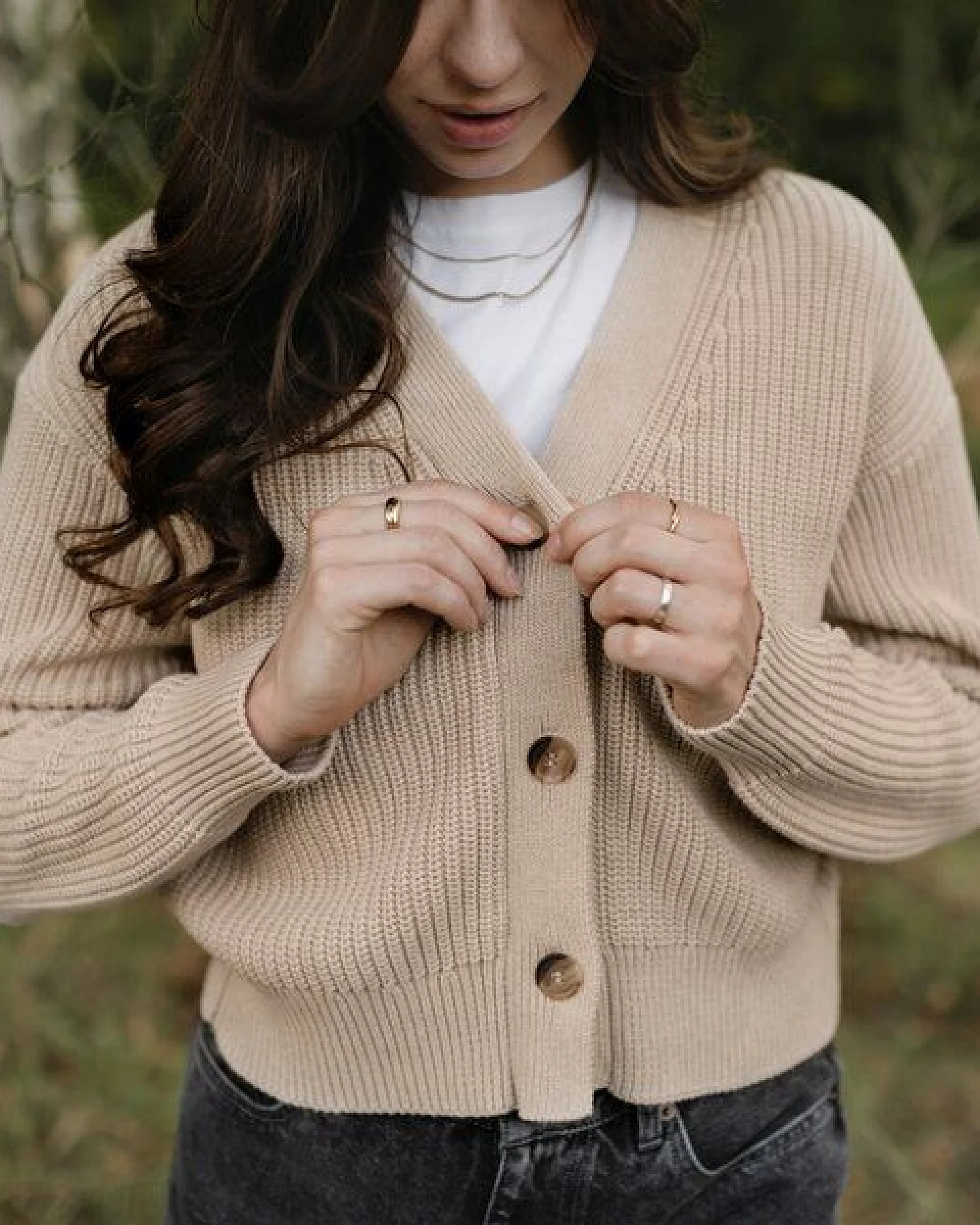 NORDLICHT Grobstrick Cardigan aus 100% Baumwolle MARLA – Ansicht 3