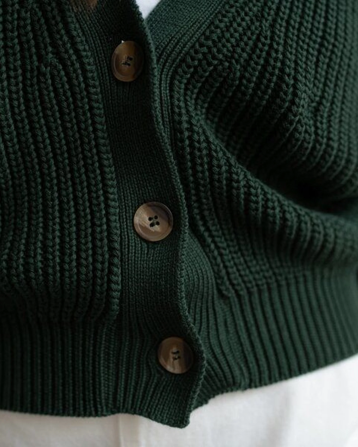 NORDLICHT Grobstrick Cardigan aus 100% Baumwolle MARLA – Ansicht 2