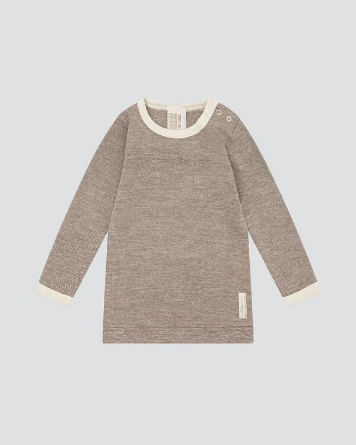 comazo|earth Baby Shirt langarm aus Wolle-Seide Mix