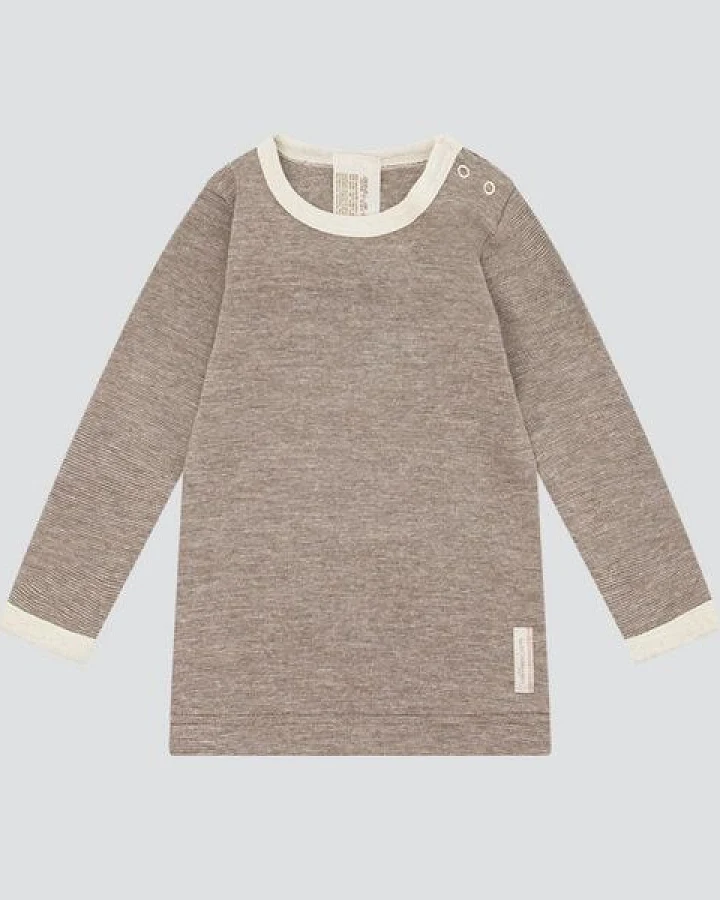 comazo|earth Baby Shirt langarm aus Wolle-Seide Mix
