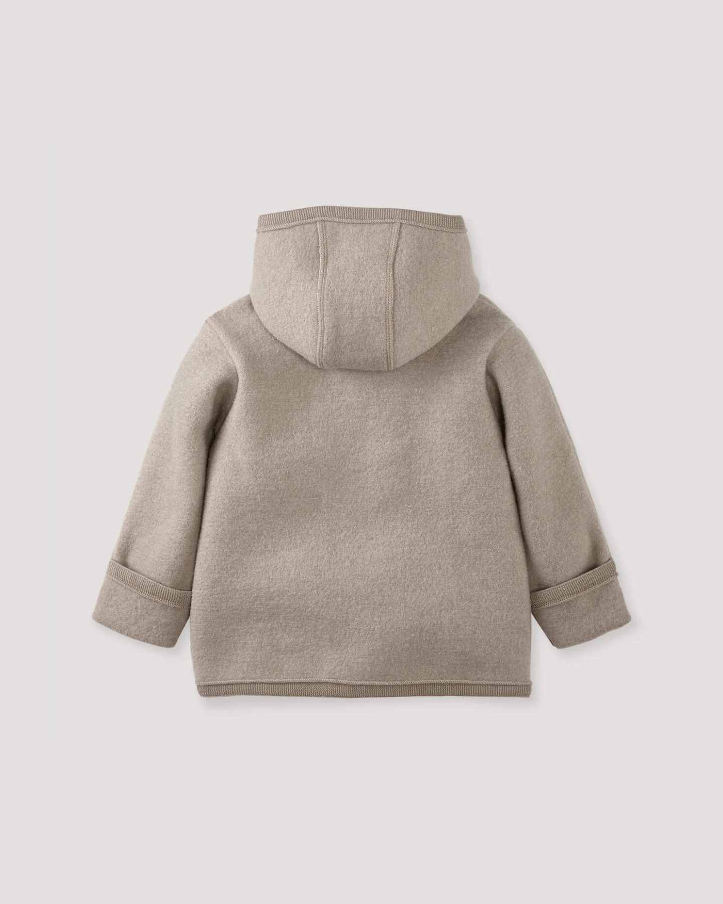 hessnatur Baby Wollwalk Jacke aus Bio-Merinowolle - beige - Größe 74/80 – Ansicht 2