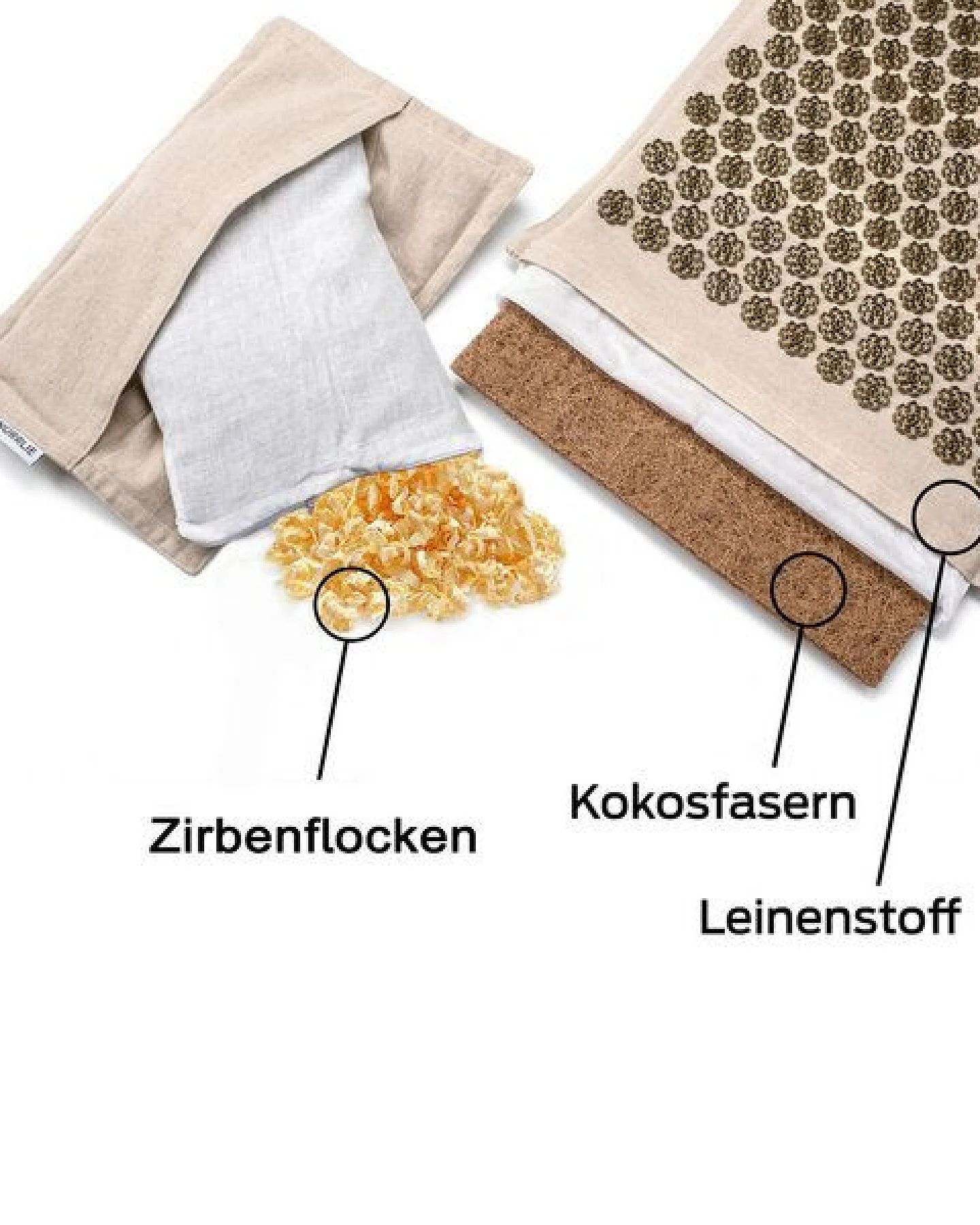 naturling Akupressur Matte Set mit Zirbenkissen und Tasche – Ansicht 2