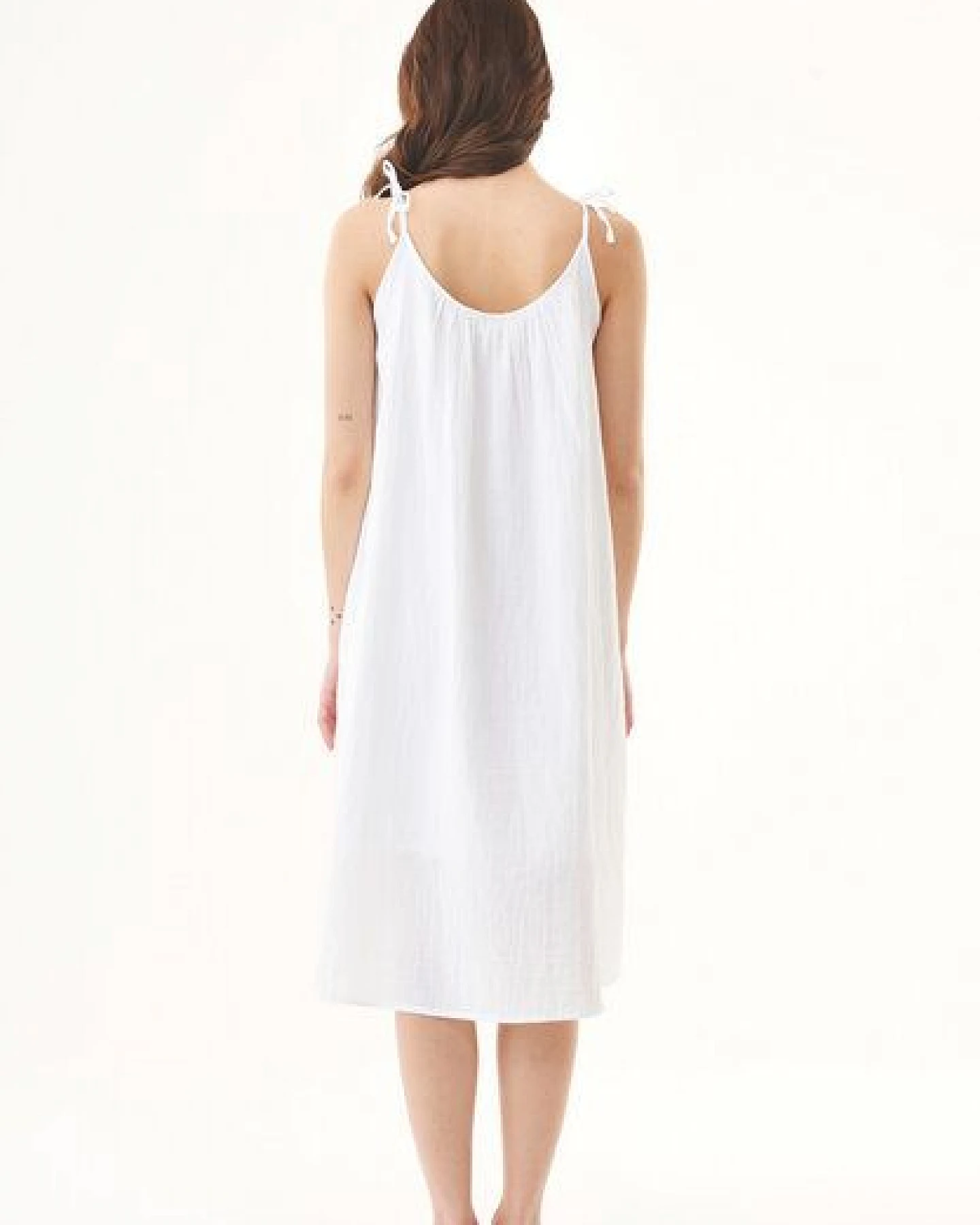 ORGANICATION Spaghettiträger-Kleid aus Bio-Baumwolle – Ansicht 4