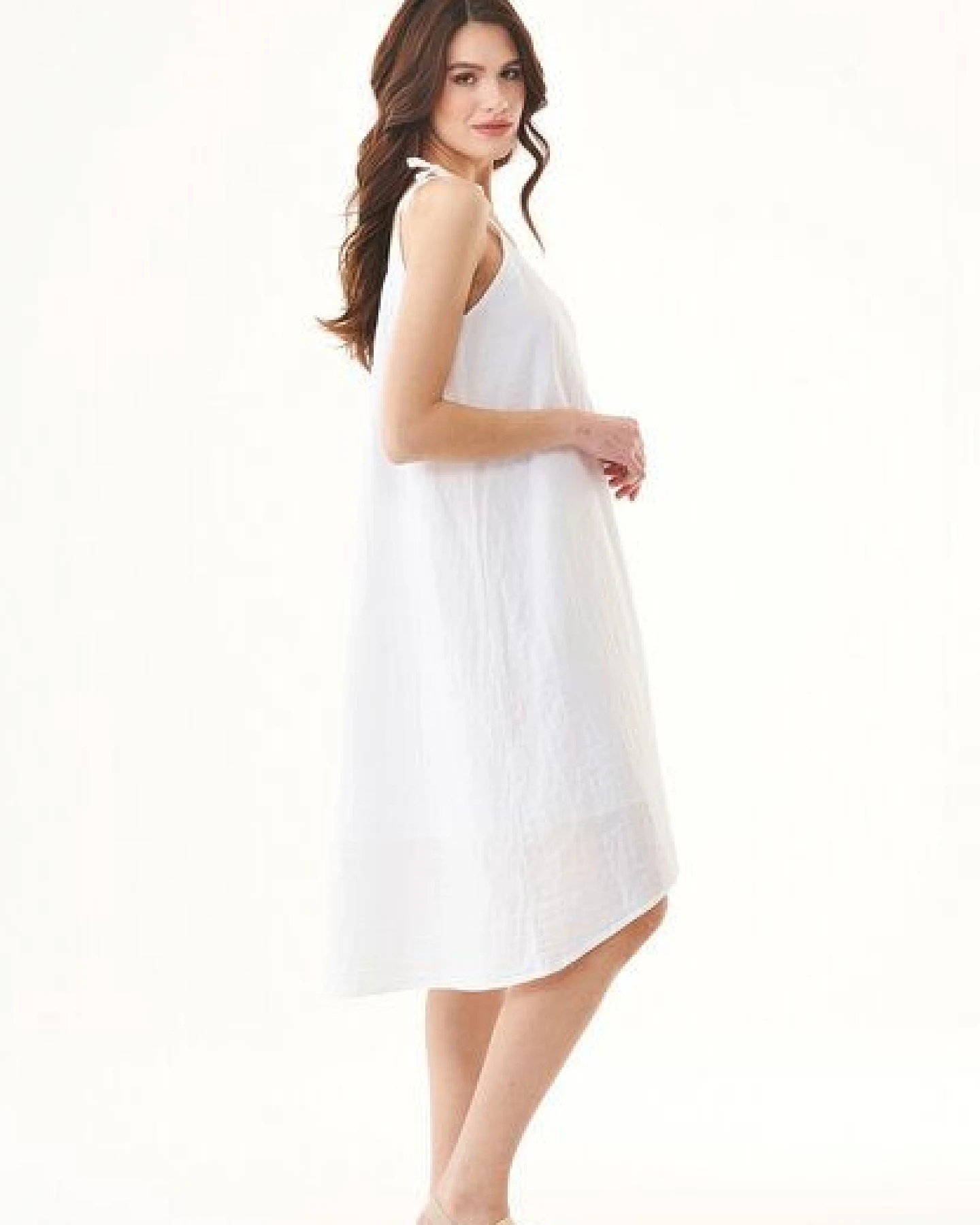 ORGANICATION Spaghettiträger-Kleid aus Bio-Baumwolle – Ansicht 3