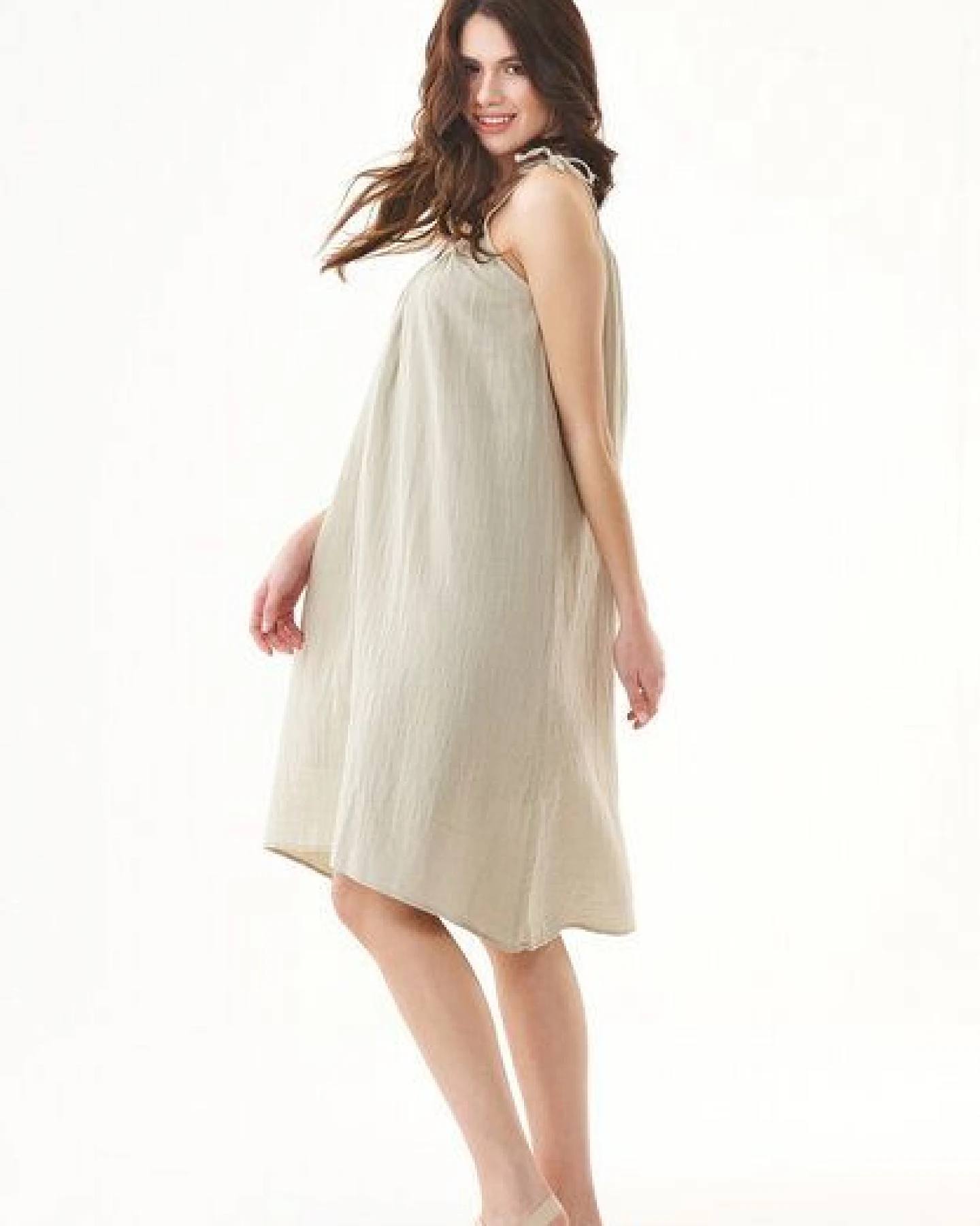 ORGANICATION Spaghettiträger-Kleid aus Bio-Baumwolle – Ansicht 3