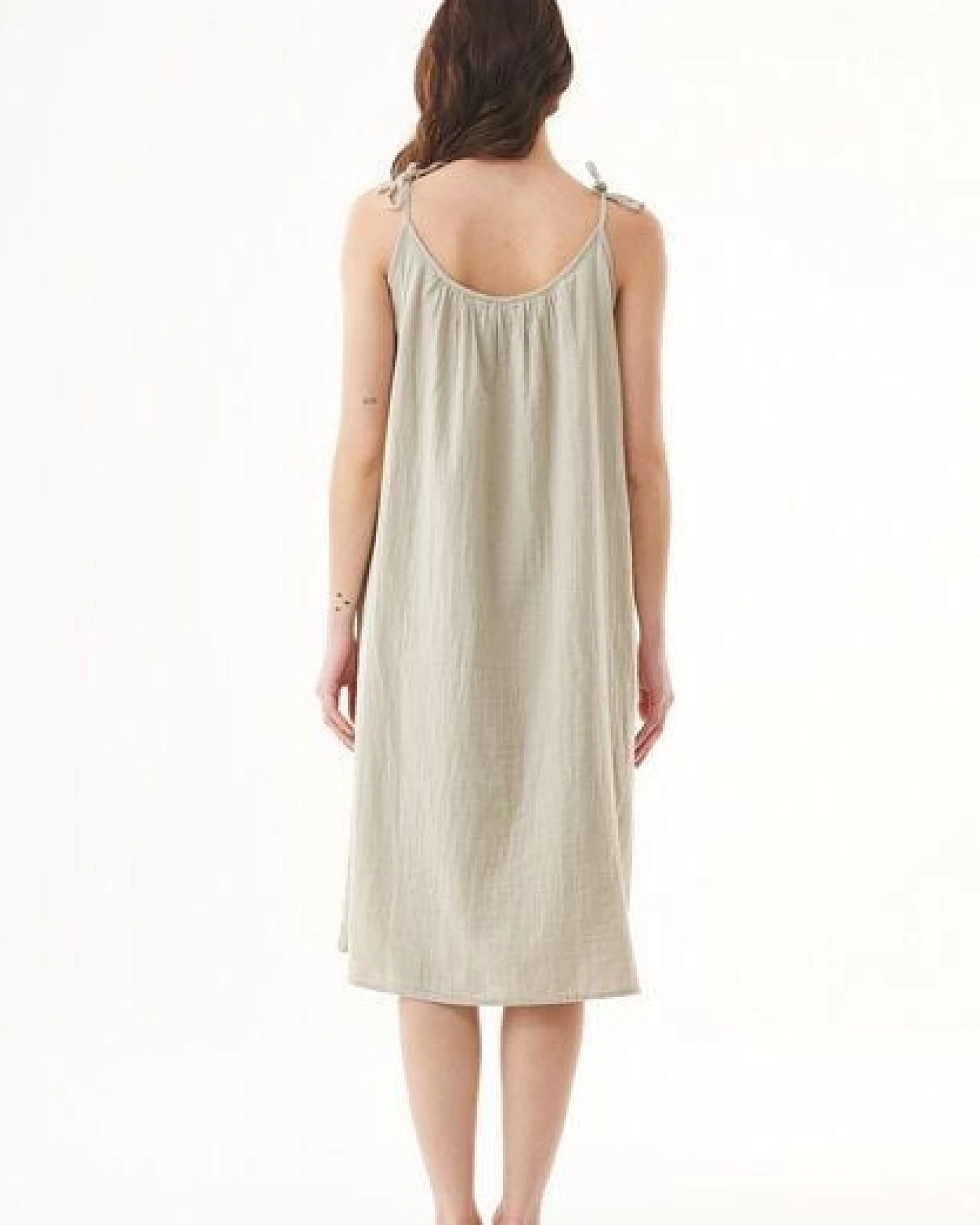 ORGANICATION Spaghettiträger-Kleid aus Bio-Baumwolle – Ansicht 4