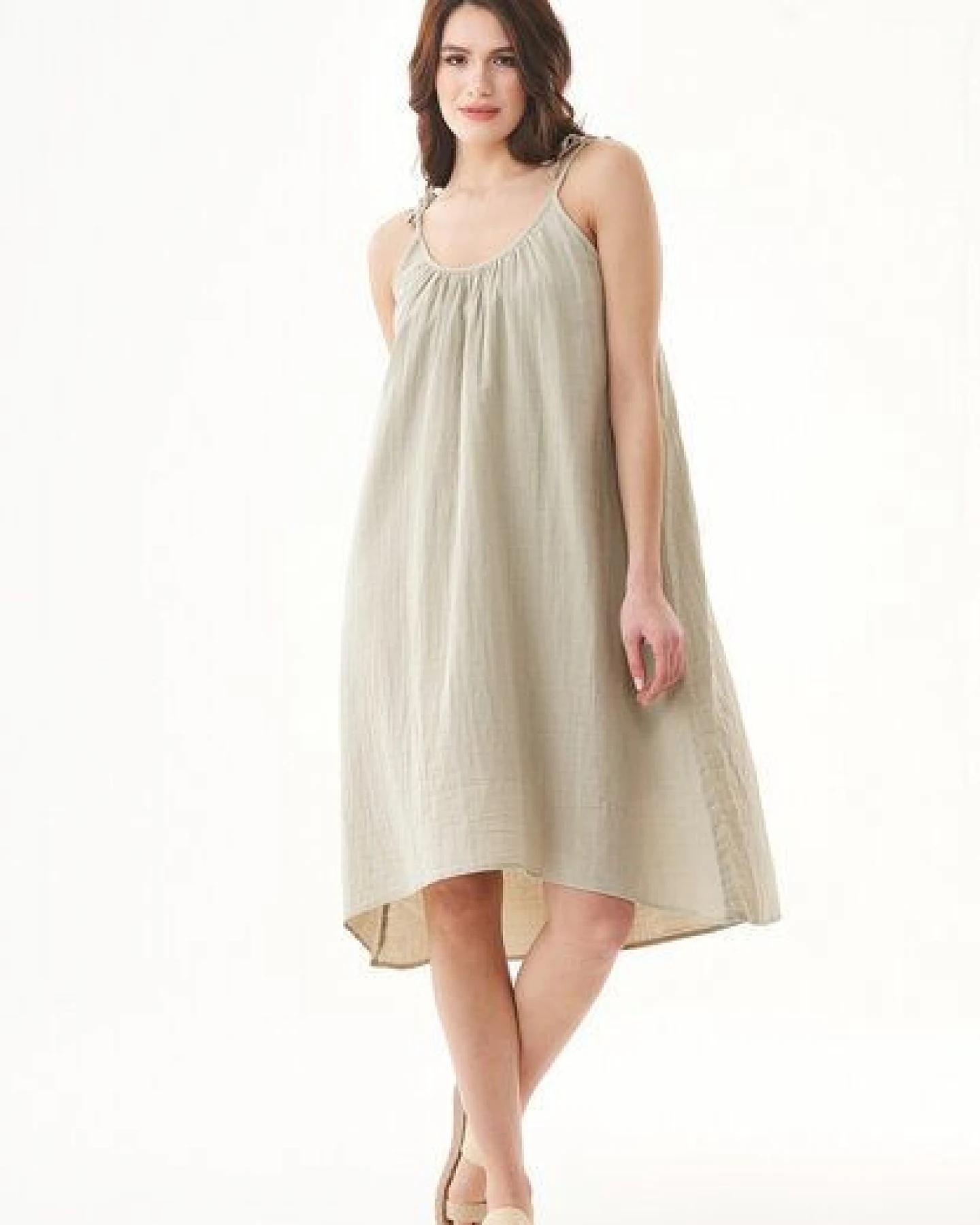 ORGANICATION Spaghettiträger-Kleid aus Bio-Baumwolle – Ansicht 2