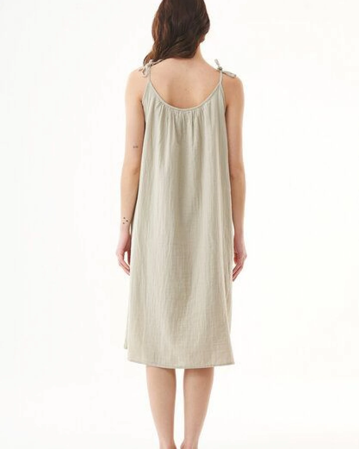 ORGANICATION Spaghettiträger-Kleid aus Bio-Baumwolle – Ansicht 4