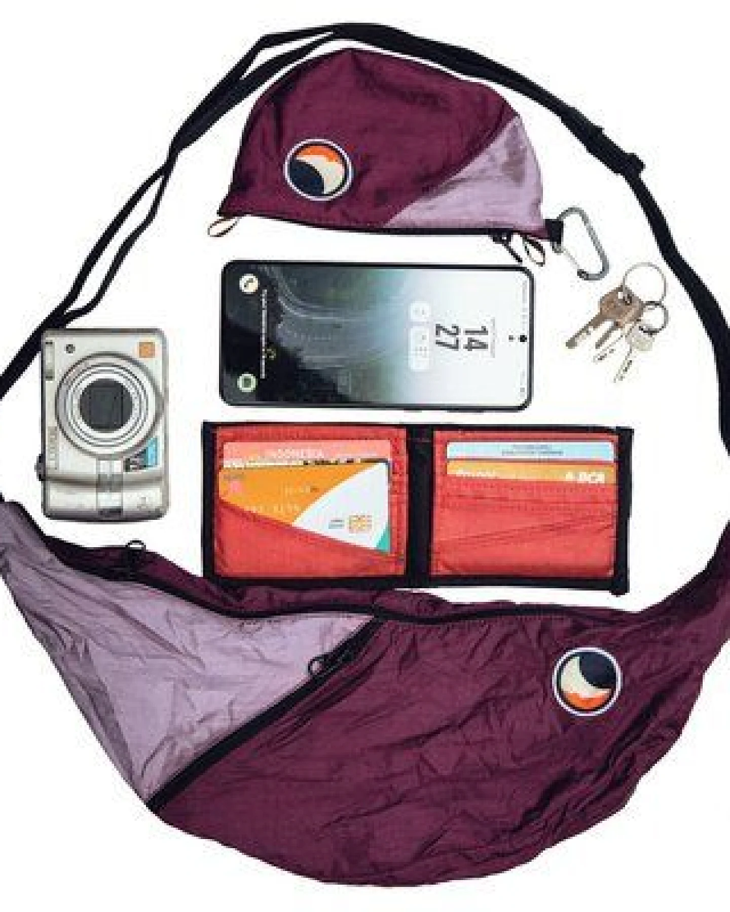 Ticket to the Moon upcycled Bauchtasche/Crossbody Umhängetasche "Sling Bag" – Ansicht 2