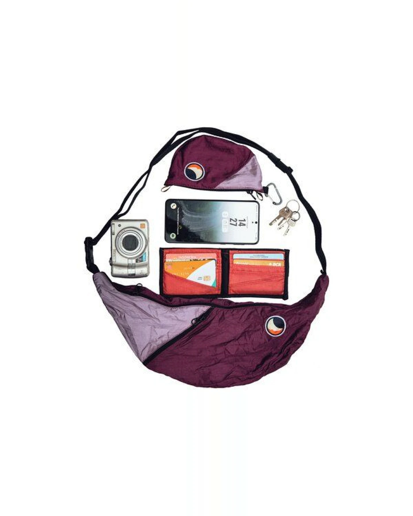 Ticket to the Moon upcycled Bauchtasche/Crossbody Umhängetasche "Sling Bag" – Ansicht 2