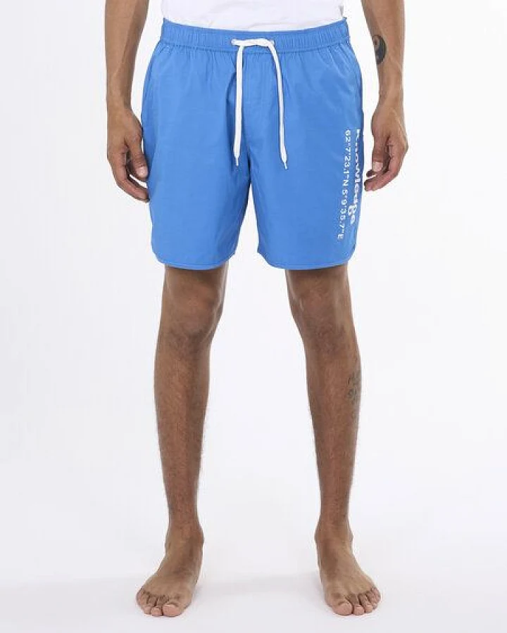 KnowledgeCotton Apparel Badehose - Swim shorts with elastic waist and Knowledge print